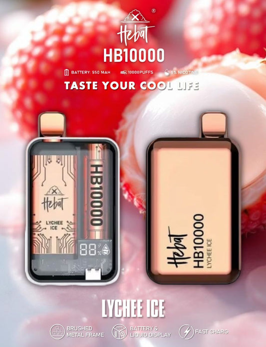 HEBAT 喜貝10000口一次性電子煙| 拋棄式 | 可重複充電 | 正品現貨供應