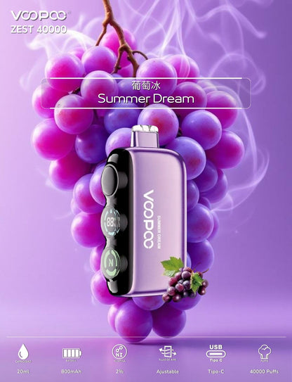 VOOPOO ZEST 四萬口|最強拋棄式口糧  三檔尼古丁調節 可調氣流|一次性  電子煙| 拋棄式 | 可重複充電 | 正品現貨供應