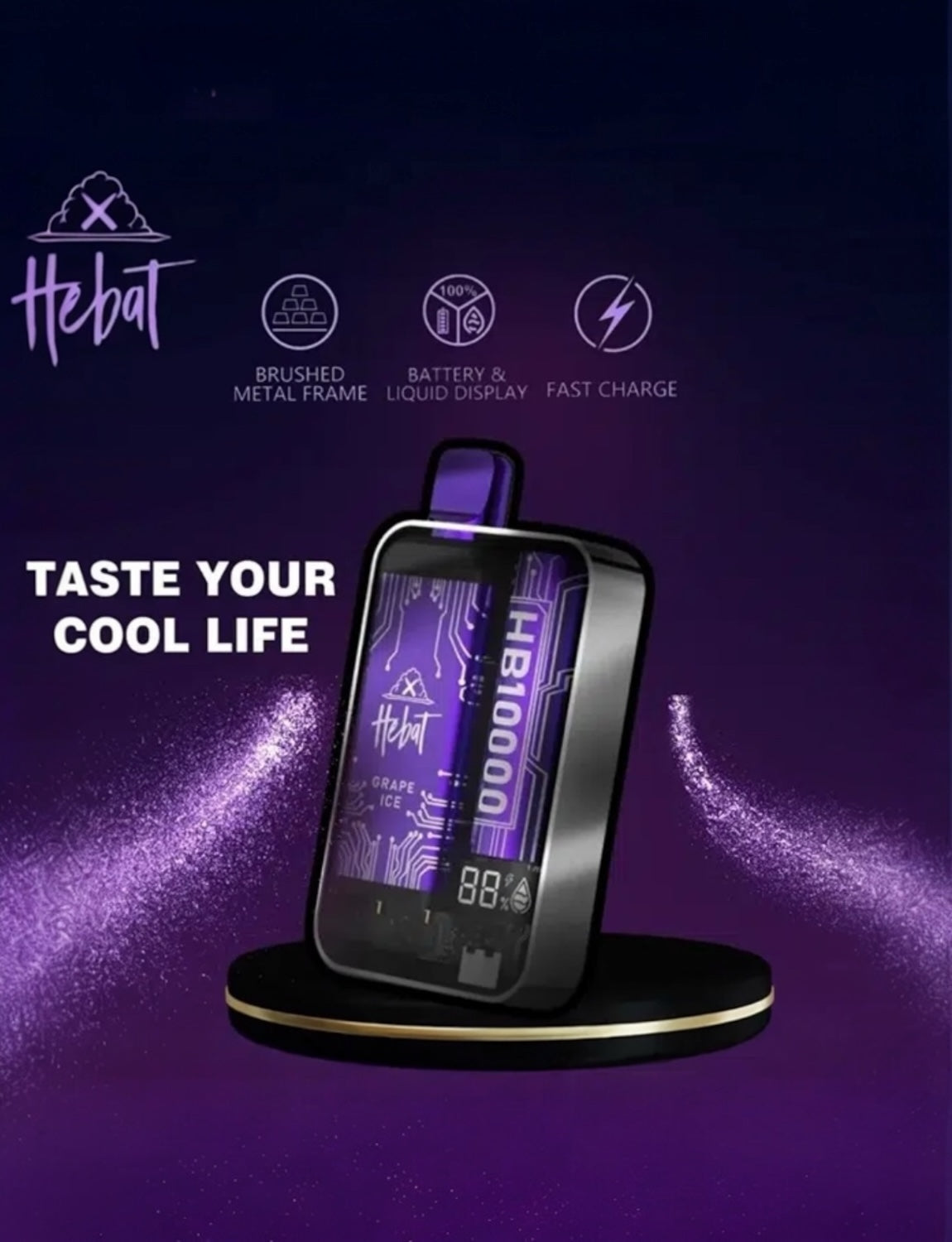 HEBAT 喜貝10000口一次性電子煙| 拋棄式 | 可重複充電 | 正品現貨供應